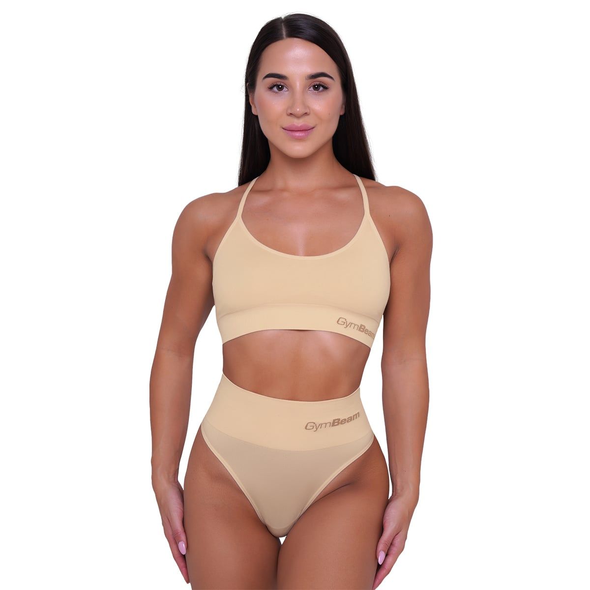 GymBeam Reggiseno sportivo donna String senza cuciture e spalline regolabili nudo