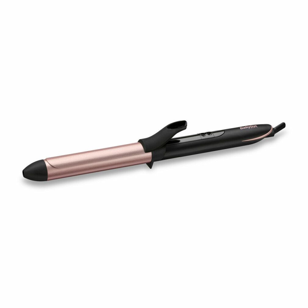 Arricciacapelli nero e oro rosa. Con manico, asta riscaldante e cavo. Marchio BaByliss.