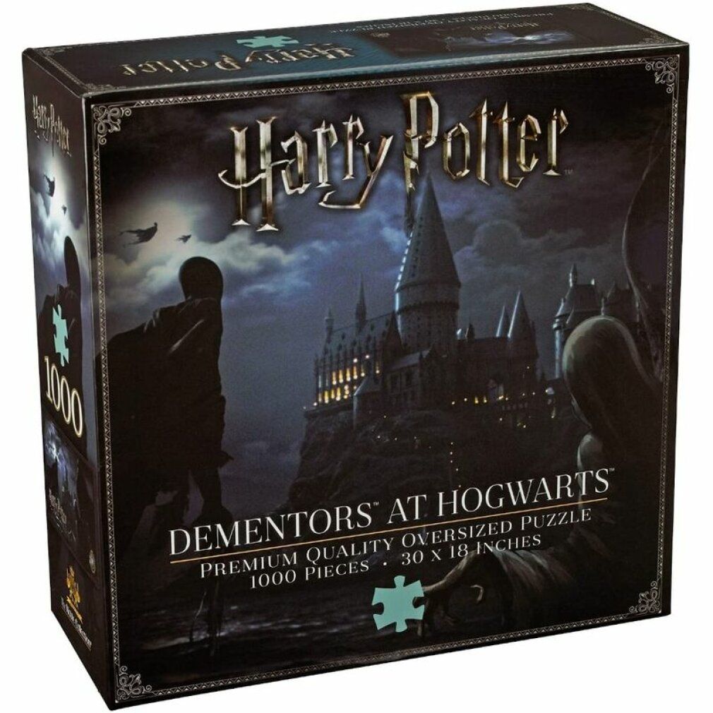 Puzzle di Harry Potter. Scatola con immagine di Hogwarts, 1000 pezzi. Scritta: Dementors at Hogwarts, 30 x 18 pollici.