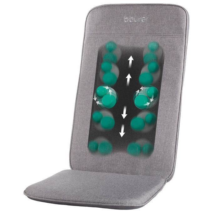 Beurer MG 202 - Cuscino massaggiante shiatsu per la casa e l'ufficio, 2 livelli di intensità, corpo