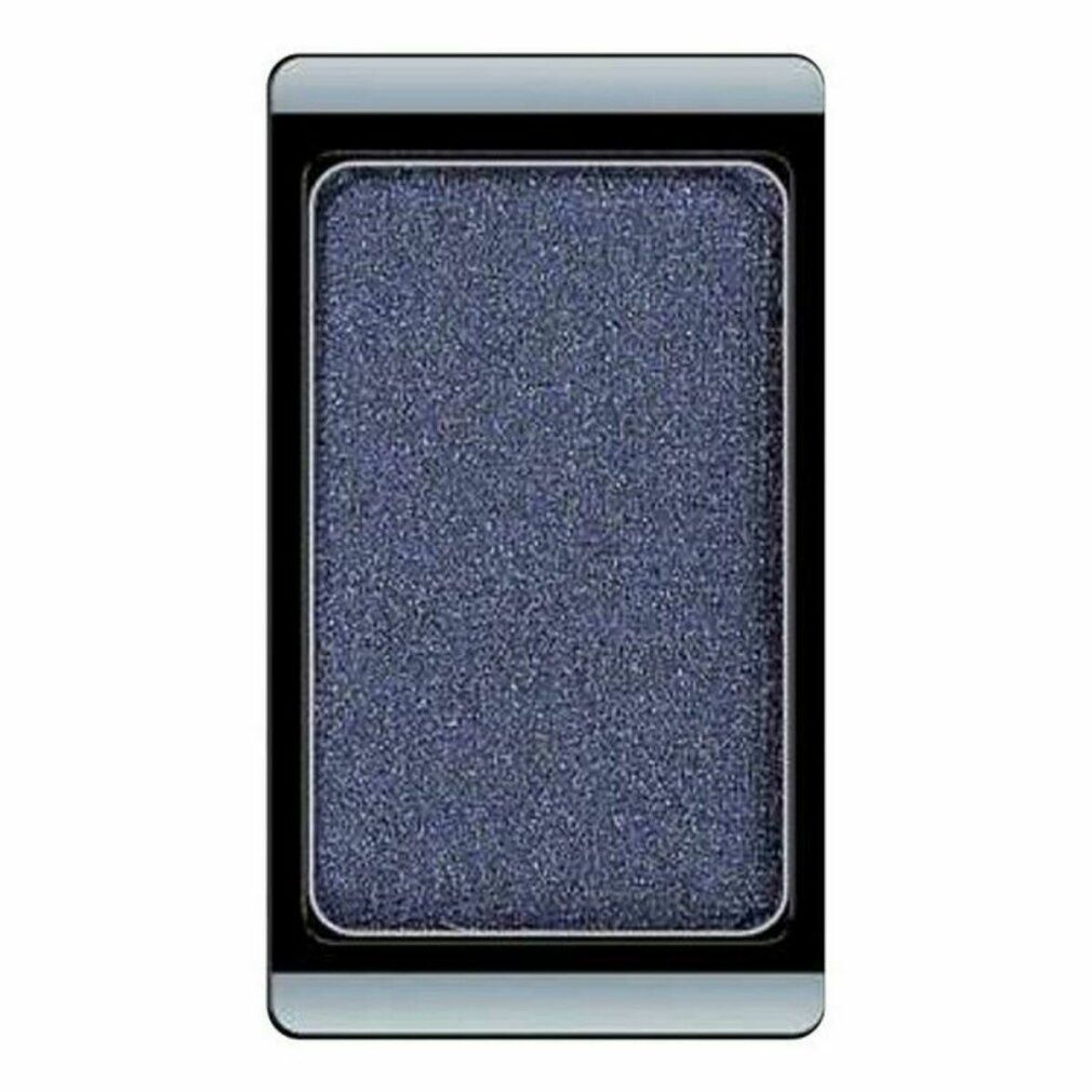 Ombretto blu scuro rettangolare, incorniciato da una cornice nera e argento.