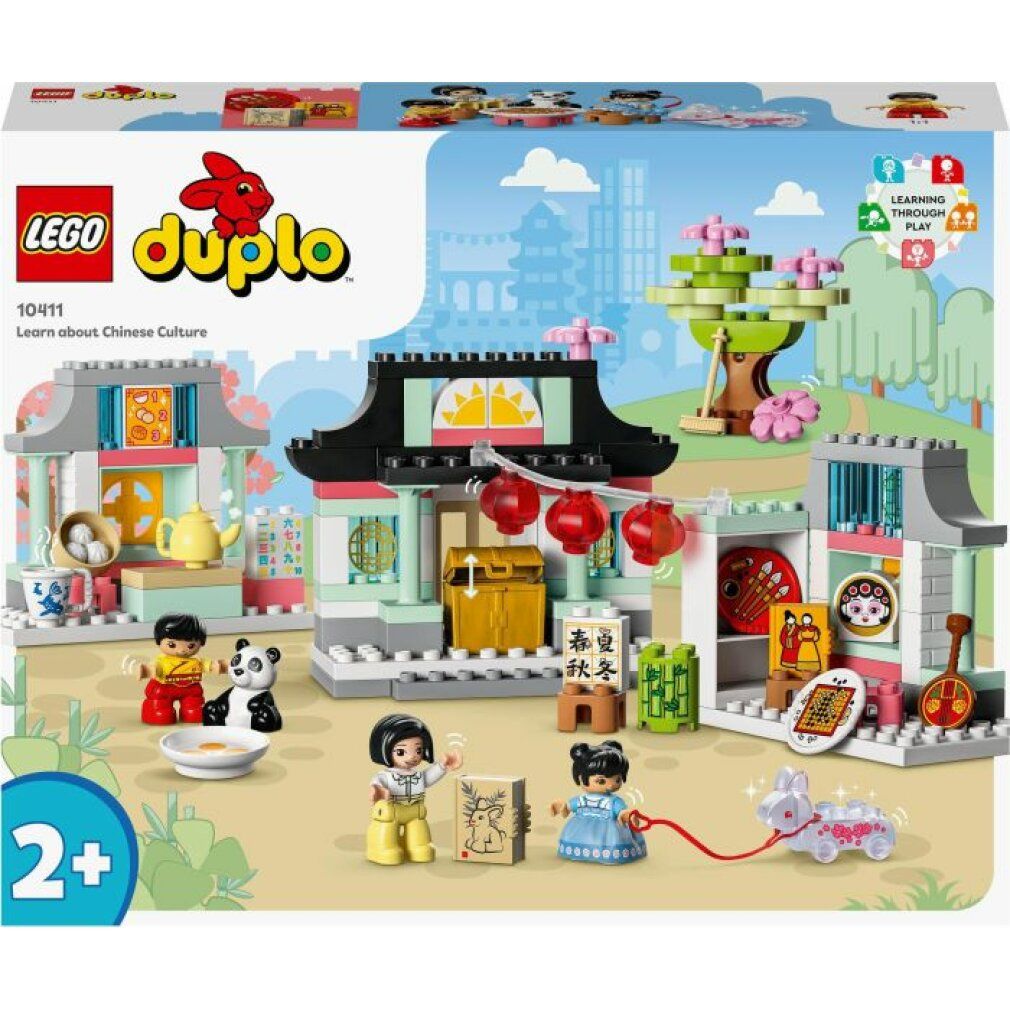 Set LEGO Duplo. Include edifici, personaggi e accessori. Confezione con nome del prodotto e raccomandazione di età.