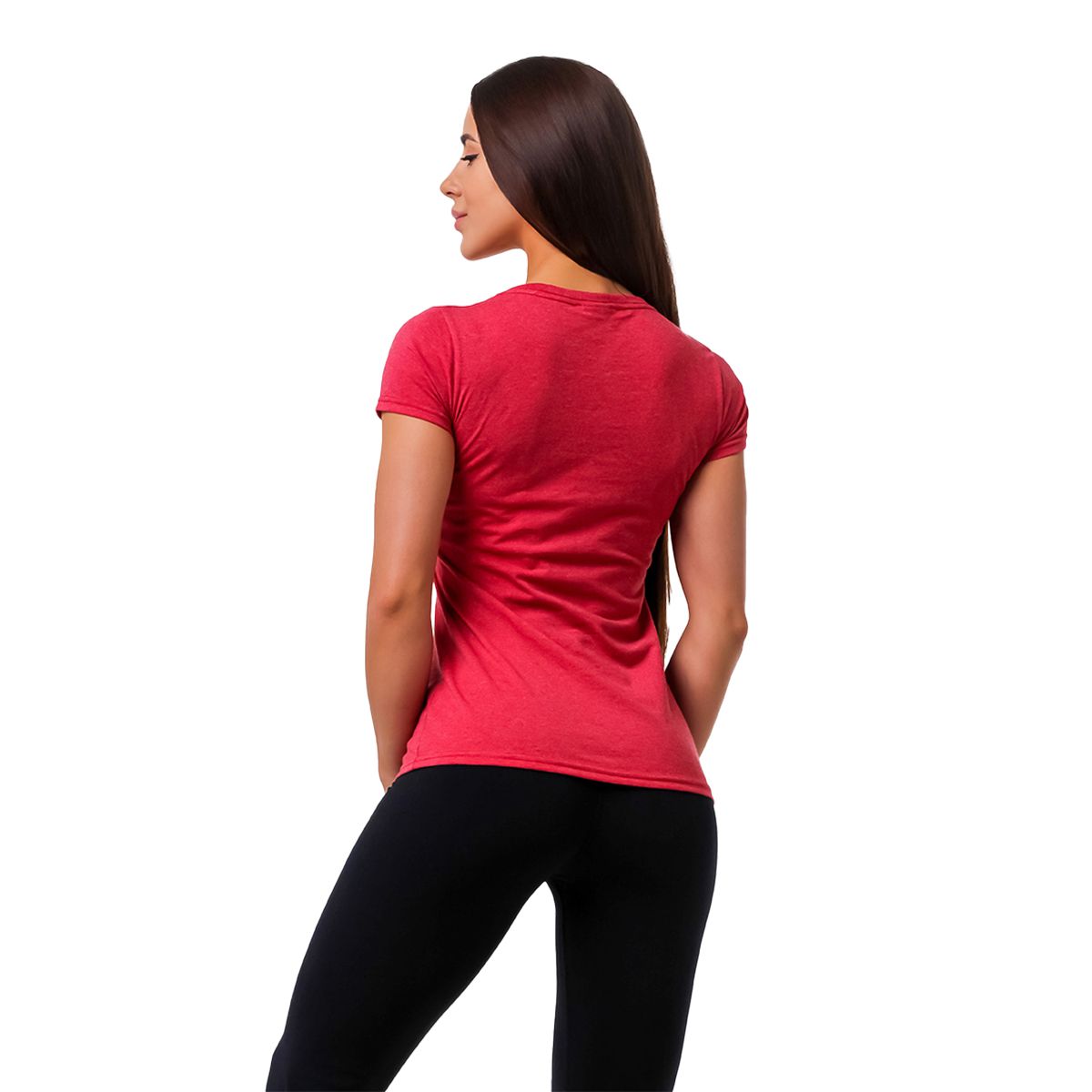 GymBeam T-shirt donna Basic vestibilità slim collo rotondo Vintage Red