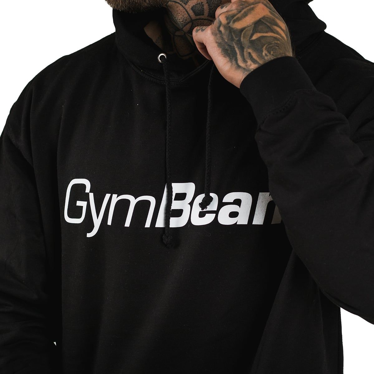 GymBeam Felpa uomo PRO con cappuccio regular Black