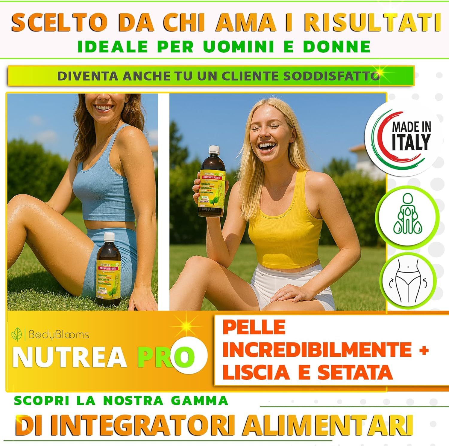 NUTREA PRO® 500ml - Diuretico drenante forte dimagrante anticellulite con 11 piante efficaci