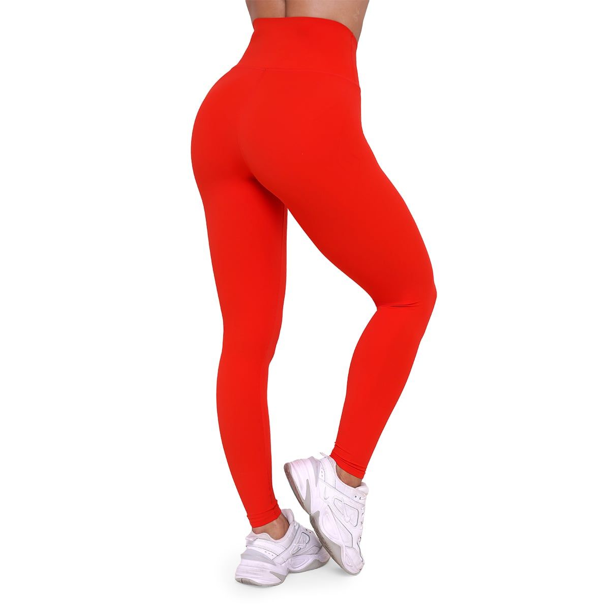 GymBeam Leggings donna BEAT Tangerine a vita alta senza tasche