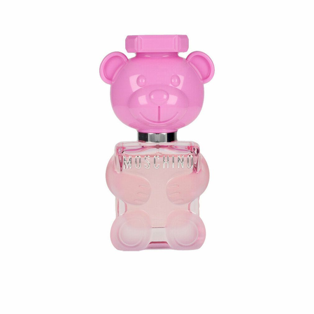 Flacone di profumo Moschino Toy 2 Bubble Gum a forma di orso, rosa.