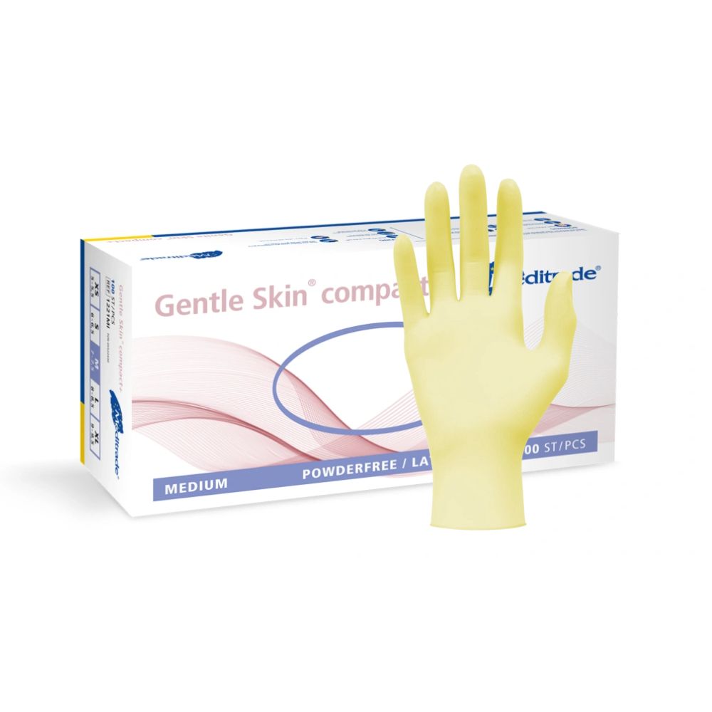 Meditrade Gentle Skin® Latex Groves Compact+ Glove usa e getta