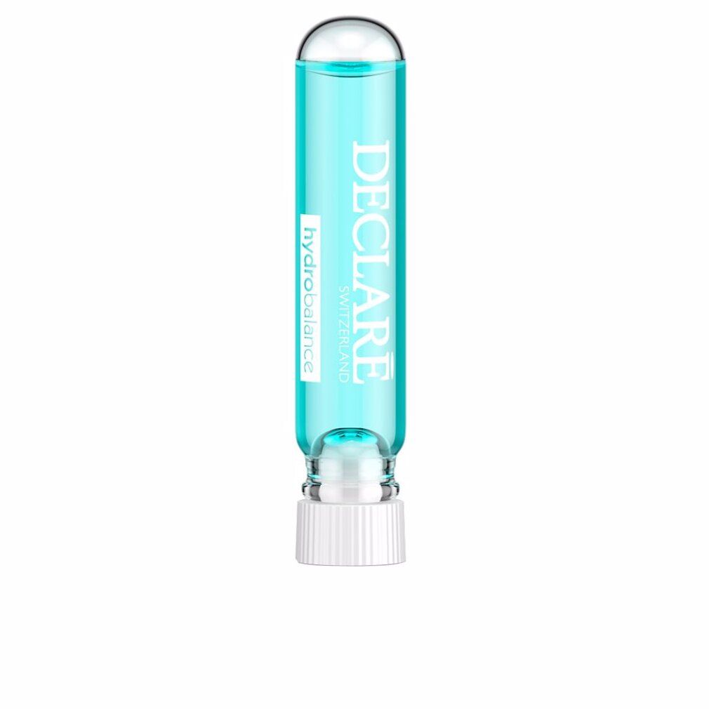 Singola fiala con liquido blu. Scritta: Declare Switzerland, hydrobalance. Tappo trasparente.