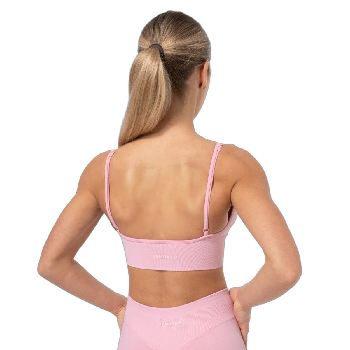 GymBeam Reggiseno sportivo donna Luma senza chiusura Baby Pink