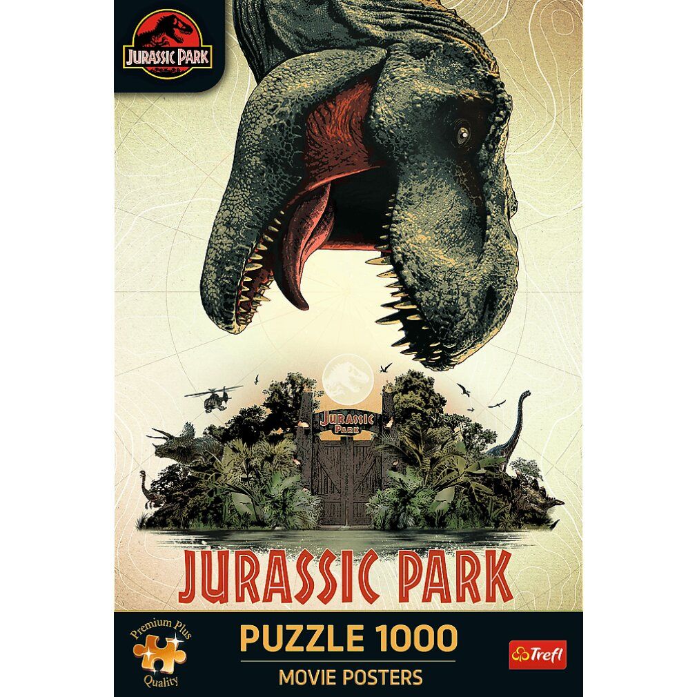 trefl Puzzle Premium Plus Jurassic Park: poster del film 1000 pezzi
