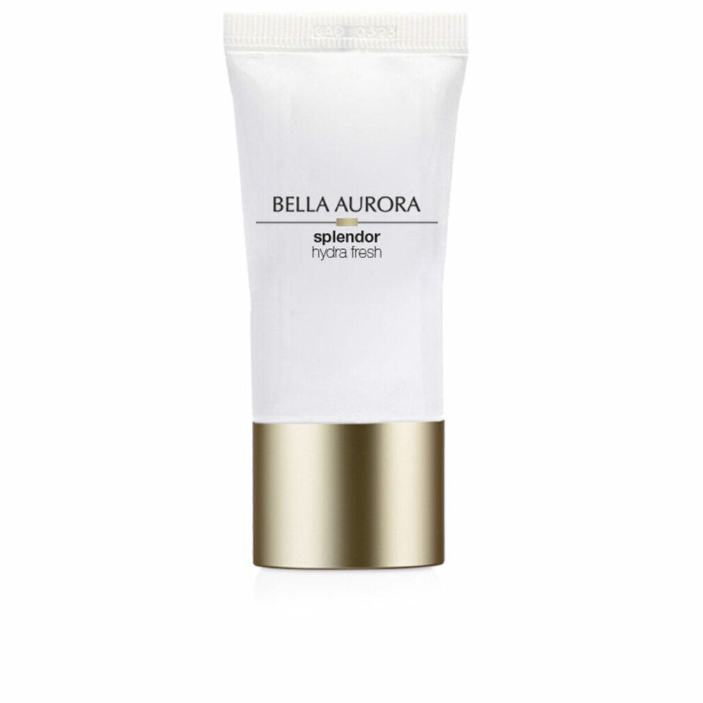 Tubo di crema con base dorata. Nome del prodotto e logo sul tubo. Sfondo bianco.