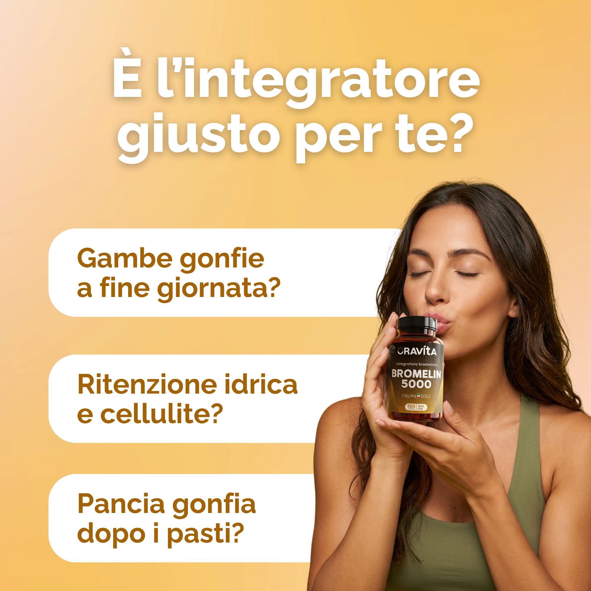 Oravita Bromelin 5000 GDU Bromelina Forte Drenante