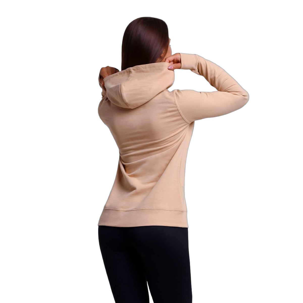 GymBeam Felpa donna PRO con cappuccio regular Sand