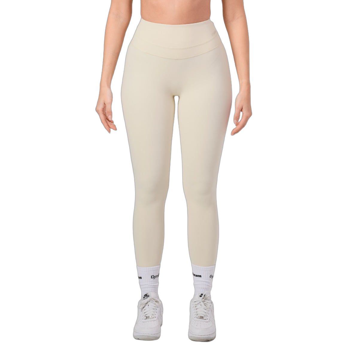 GymBeam Leggings donna NEO a vita alta senza cuciture frontali Almond