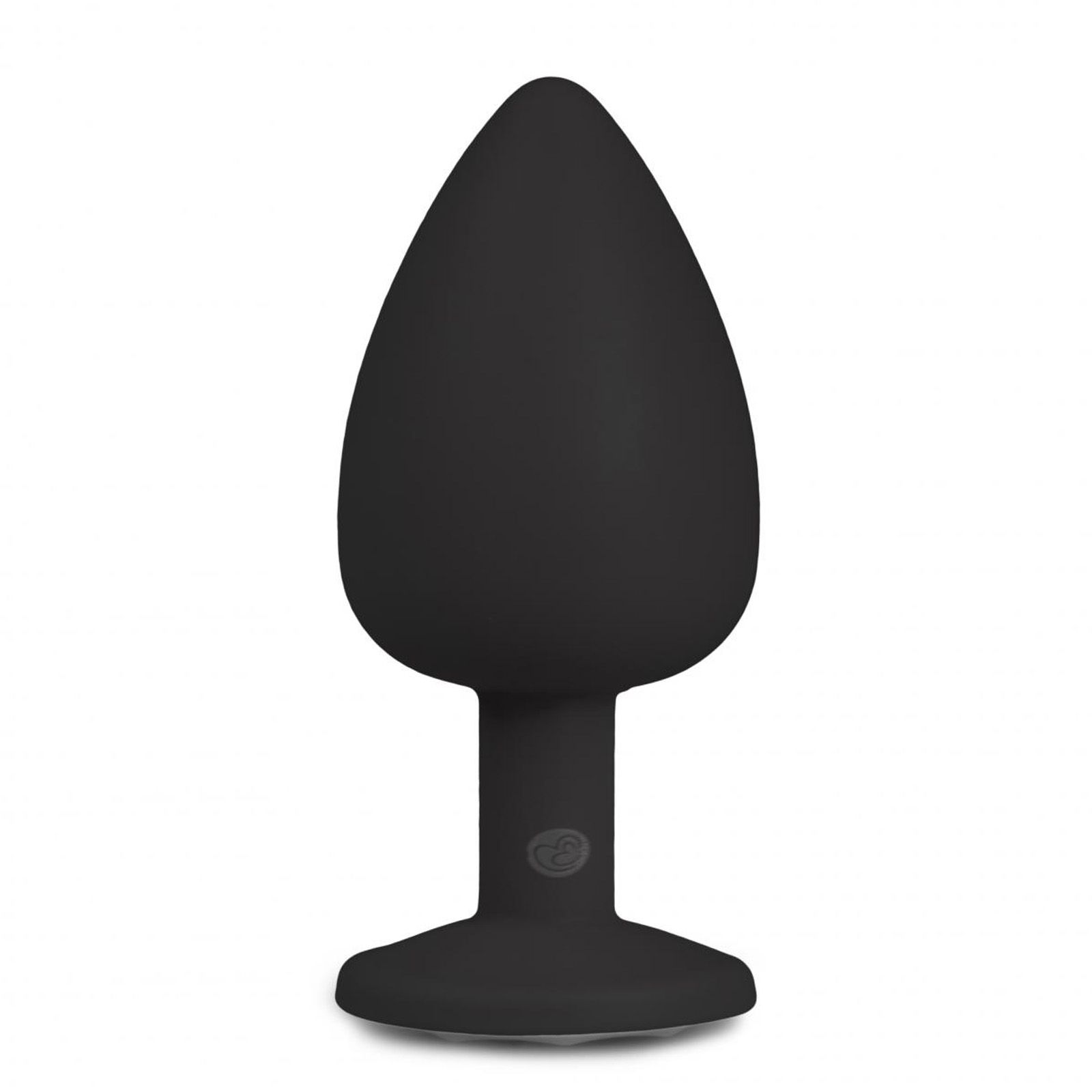 Easytoys - Plug anale in silicone nero con pietra decorativa - grande