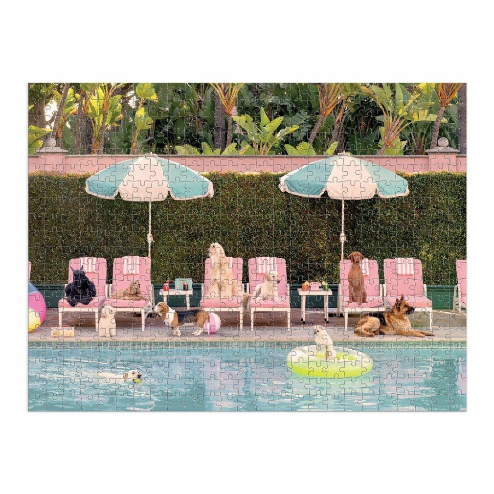 galison Puzzle bifacciale Gray Malin: Dogs in the Beverly Hills Hotel 500 pezzi