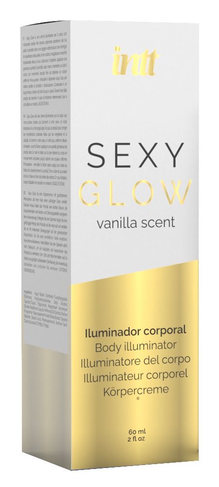 Confezione della crema corpo intt Sexy Glow con descrizione dettagliata.