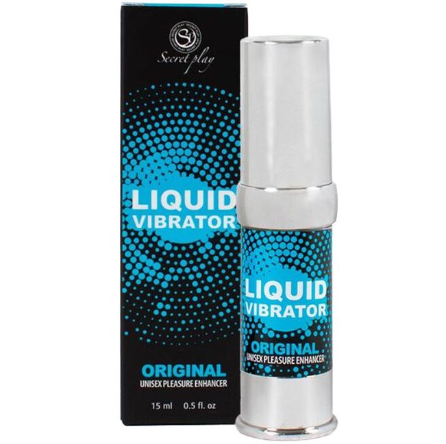 Secret Play Liquid Vibrator Original (15 ml) accanto alla sua confezione.