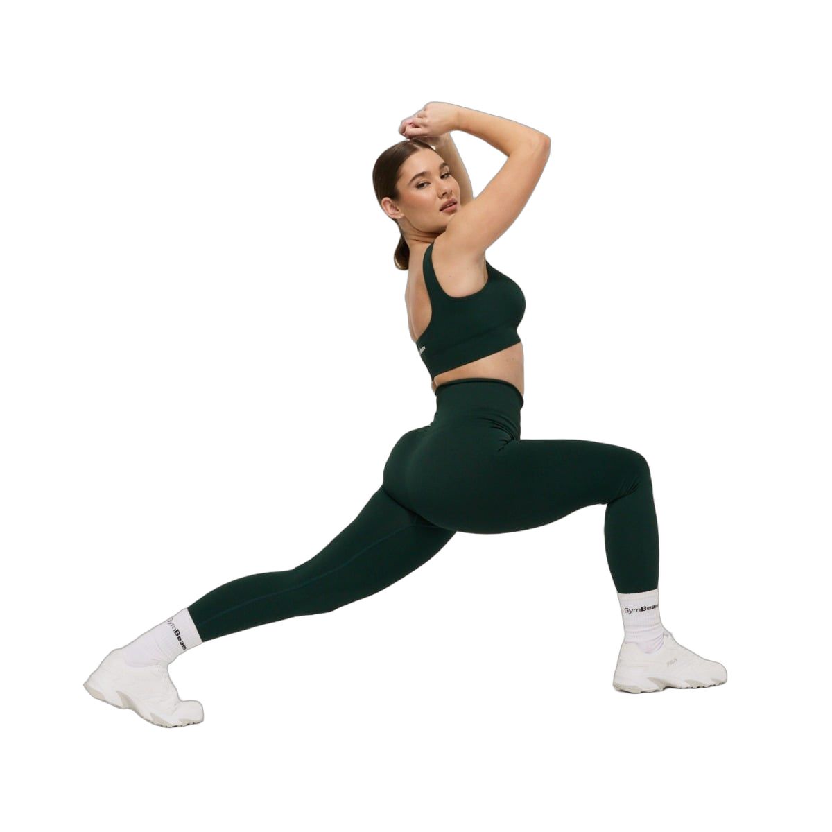 GymBeam Leggings donna GymBabe senza cuciture a vita alta Forest