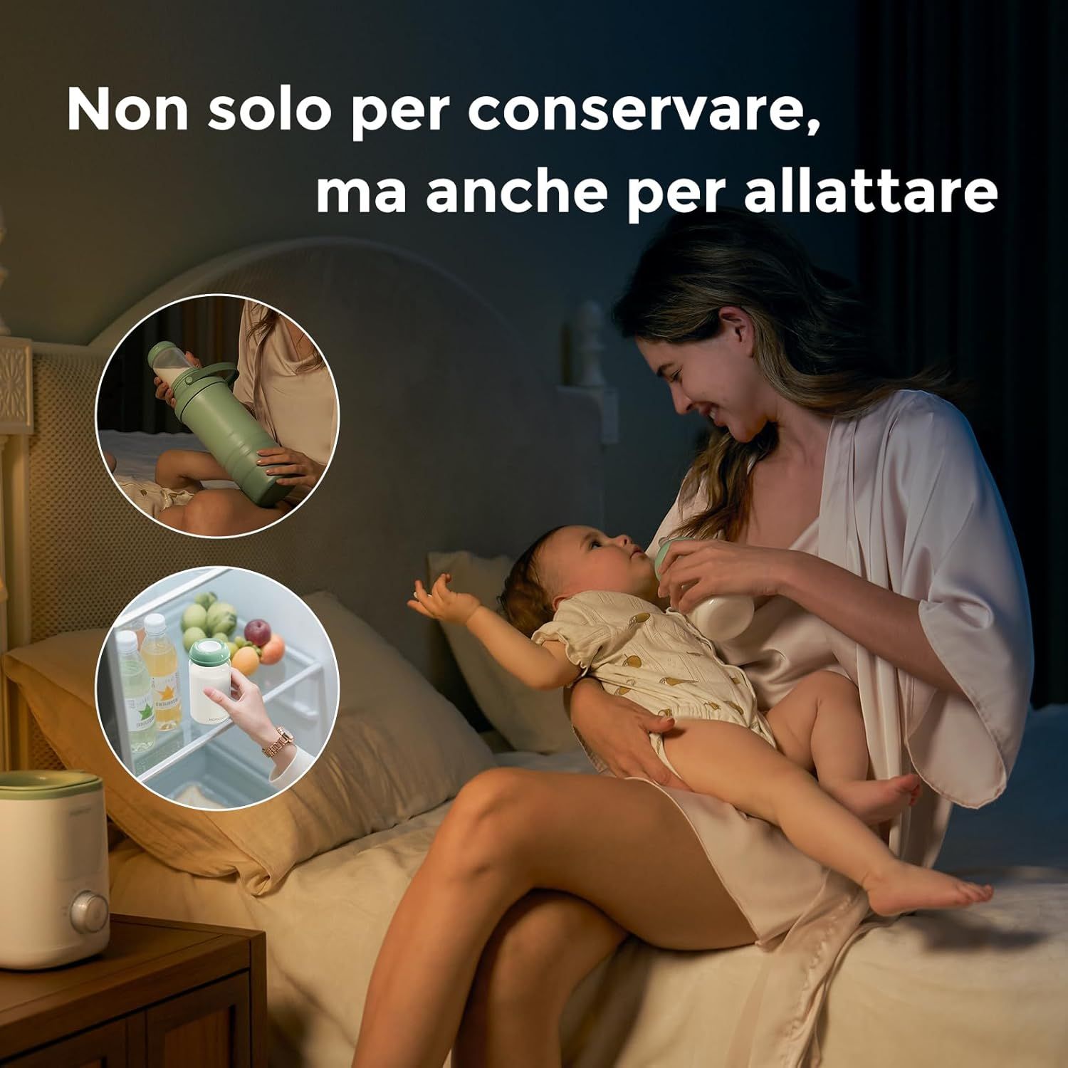 Conservazione naturale del latte materno con biberon per bambini Momcozy