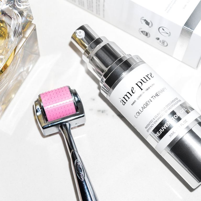 Rullo CIT e flacone di gel Collagen Therapy.