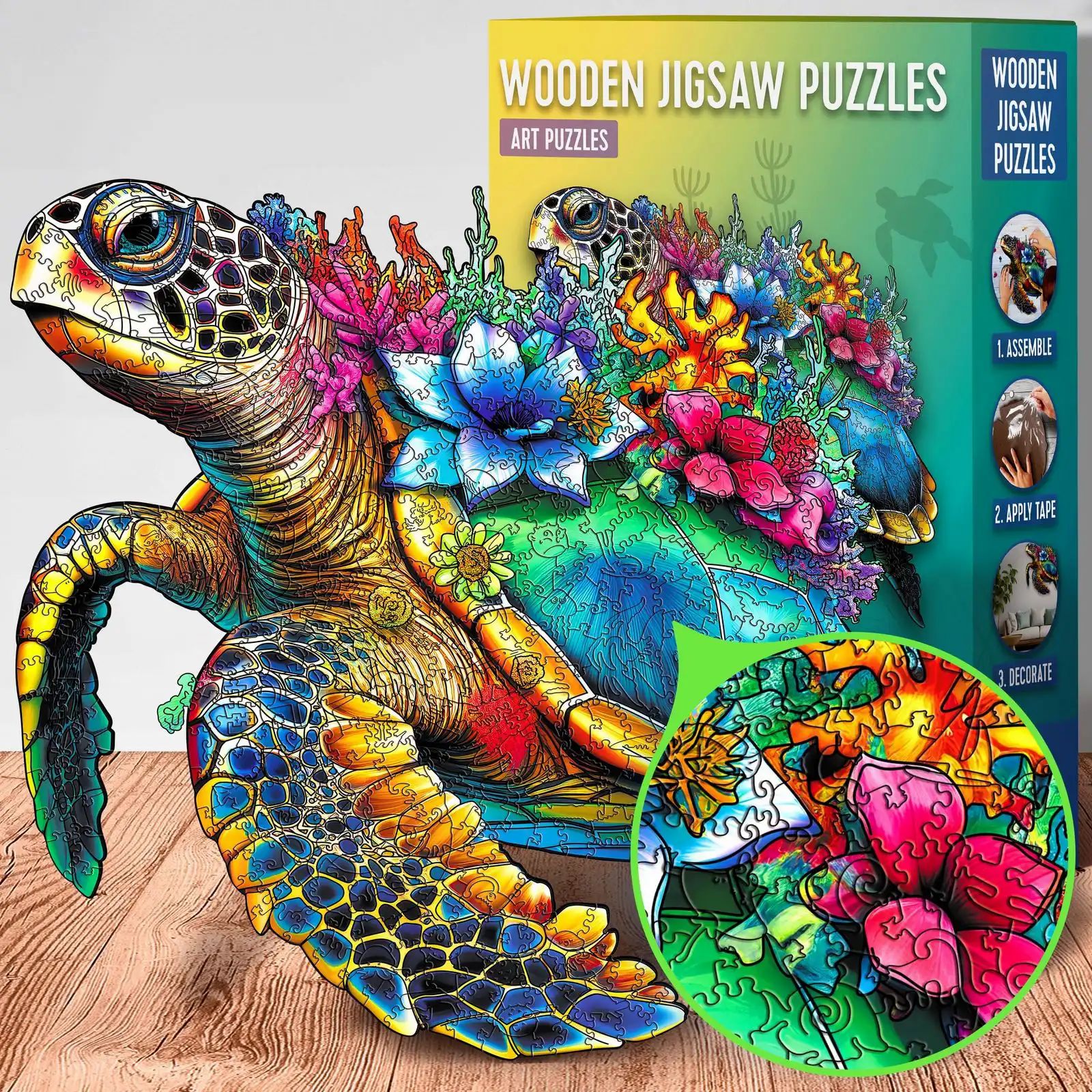 Puzzle in legno Tartaruga L - 500 pezzi
