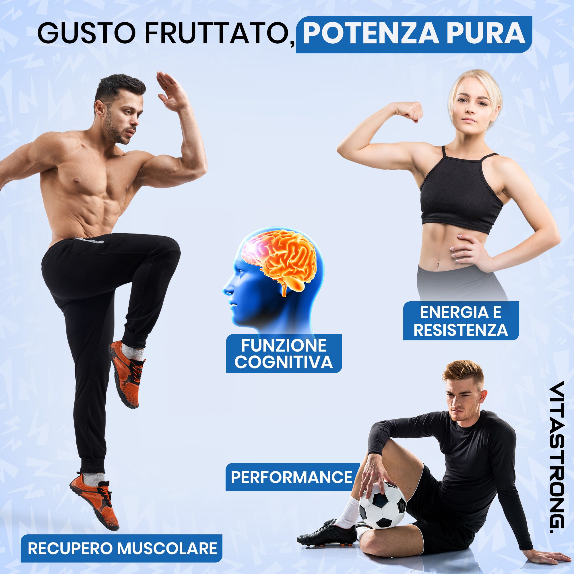 Vitastrong Creatina Gommose - 90 caramelle, energia e forza immediata