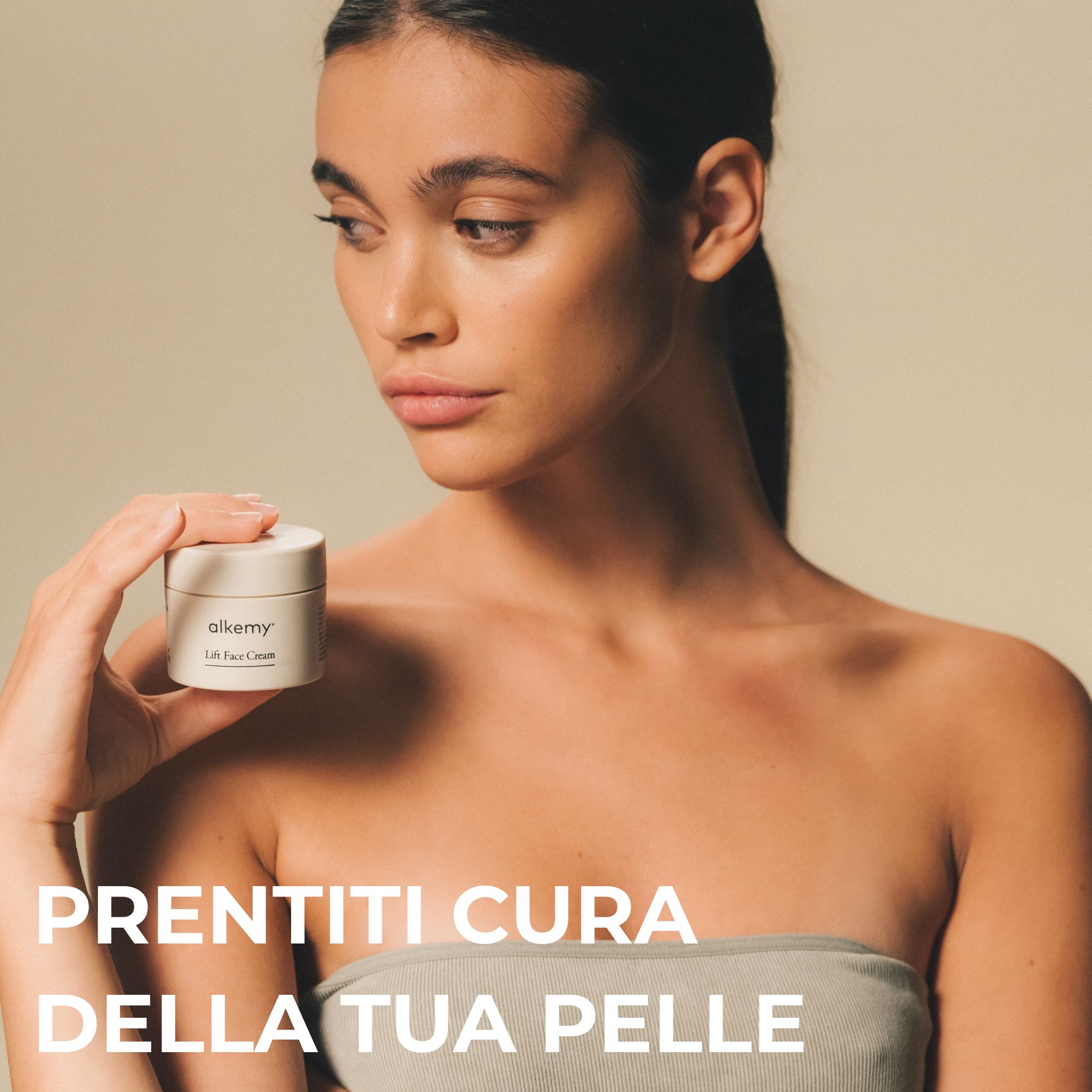 Alkemy Crema Viso Antirughe con Collagene e Acido Ialuronico, azione Antietà con effetto Lifting