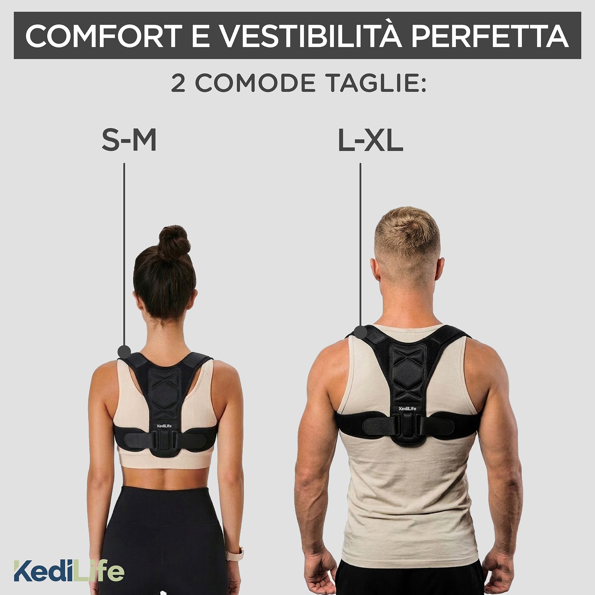 KediLife Correttore Posturale Spalle e Schiena