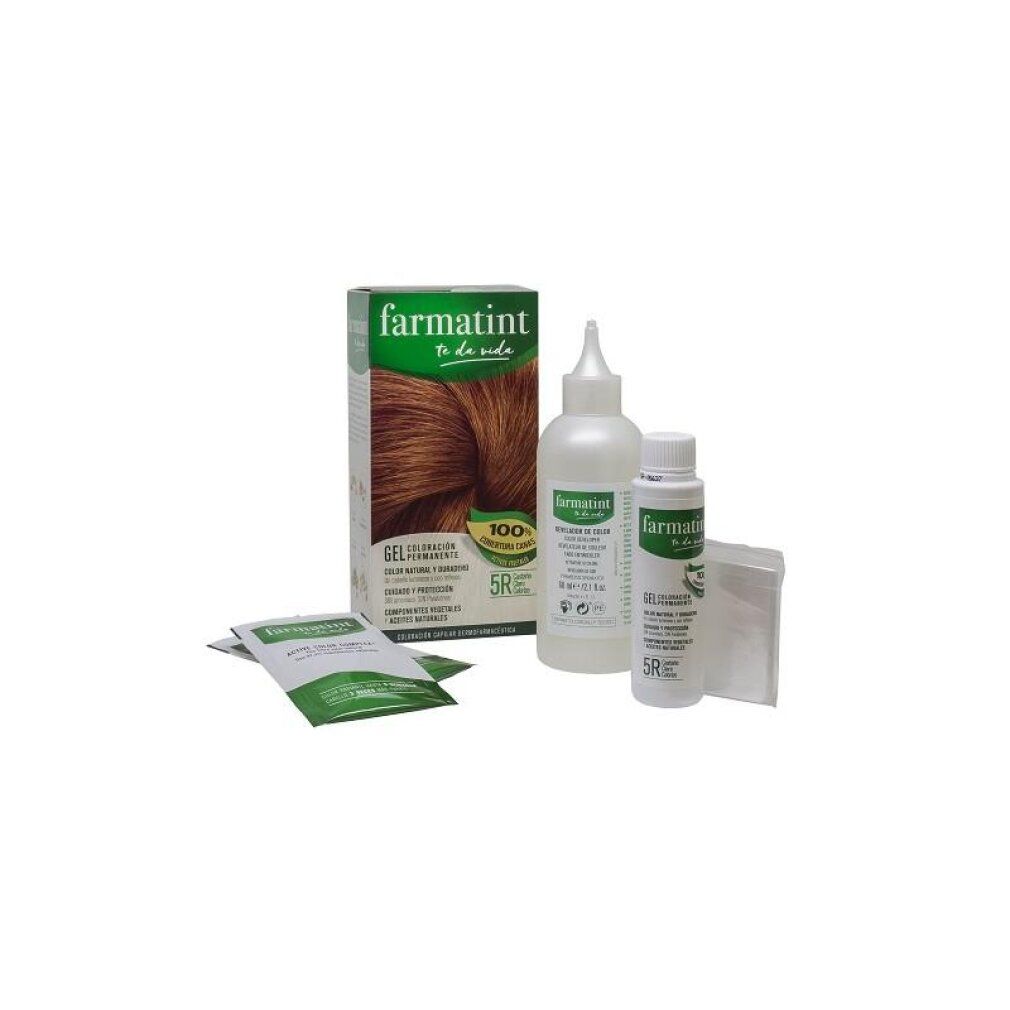 farmatint gel colorazione permanente #5r-castaño claro cobriz