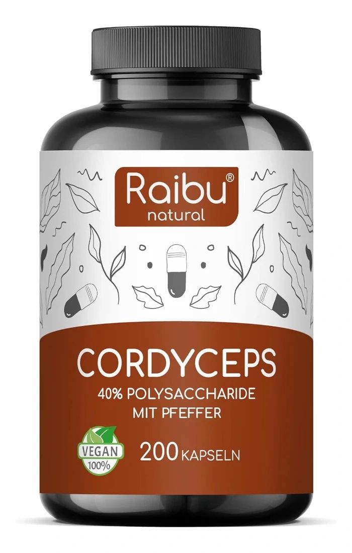 Cordyceps Capsule 700 mg Alto Dosaggio - RAIBU