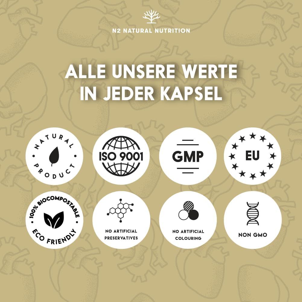 Loghi circolari: prodotto naturale, ISO 9001, GMP, UE, 100% compostabile, ecologico, senza conservanti artificiali, senza coloranti, senza OGM.