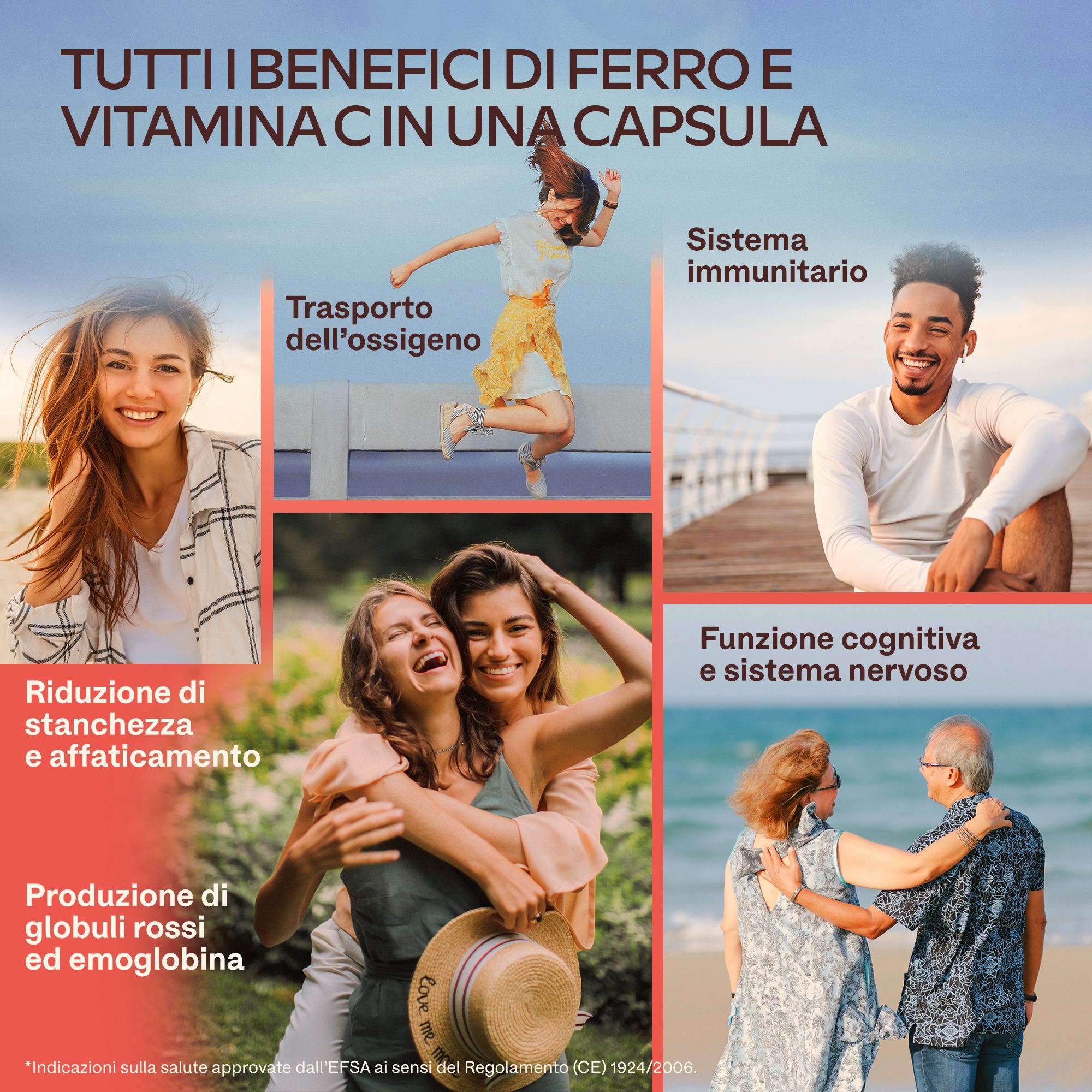 Flacone di capsule su legno. Testo: AAVALABS, IRON BISGLYCINATE, con vitamina C. 120 capsule. 100% vegano.