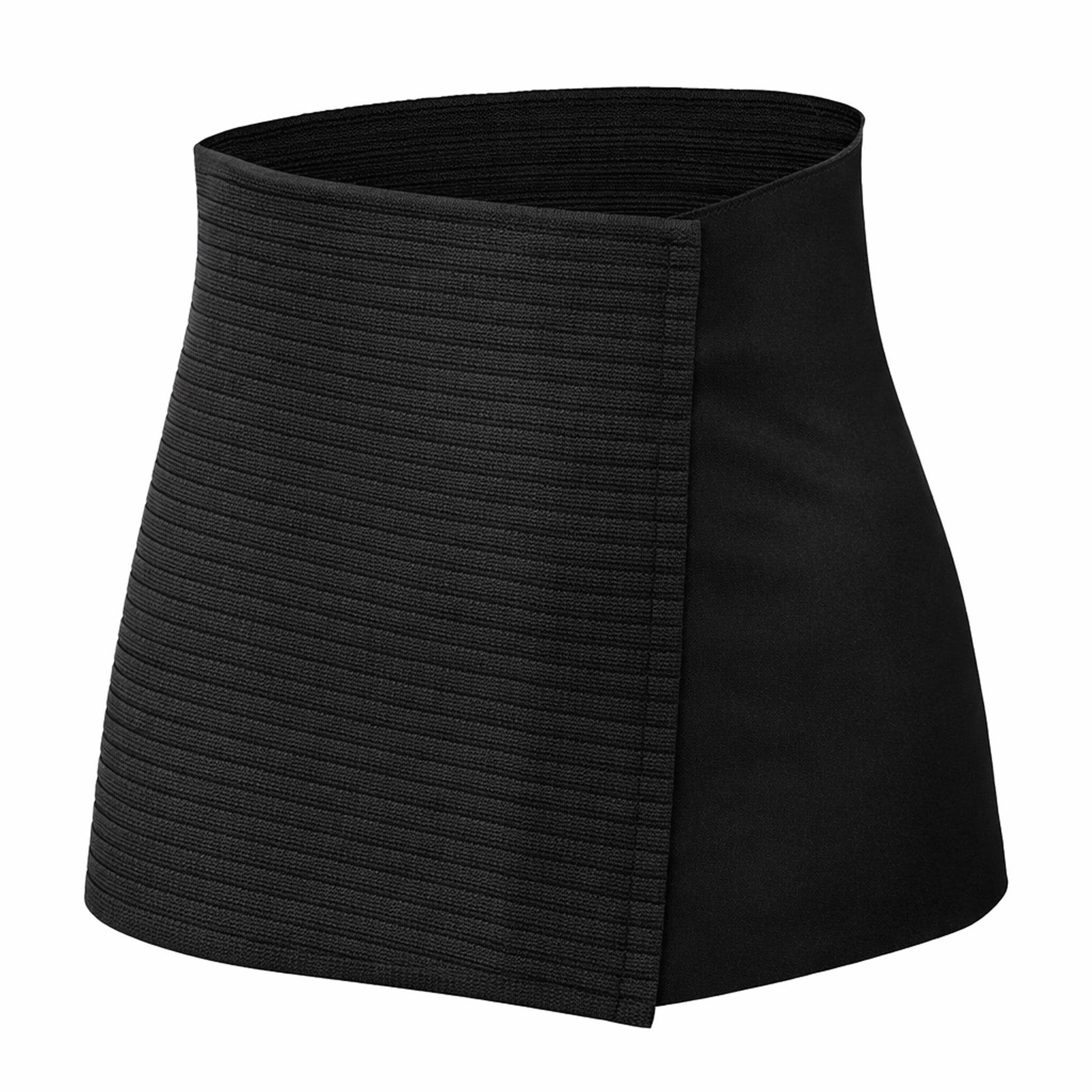 Fascia addominale nera, tessuto a coste. Chiusura laterale. Materiale traspirante.