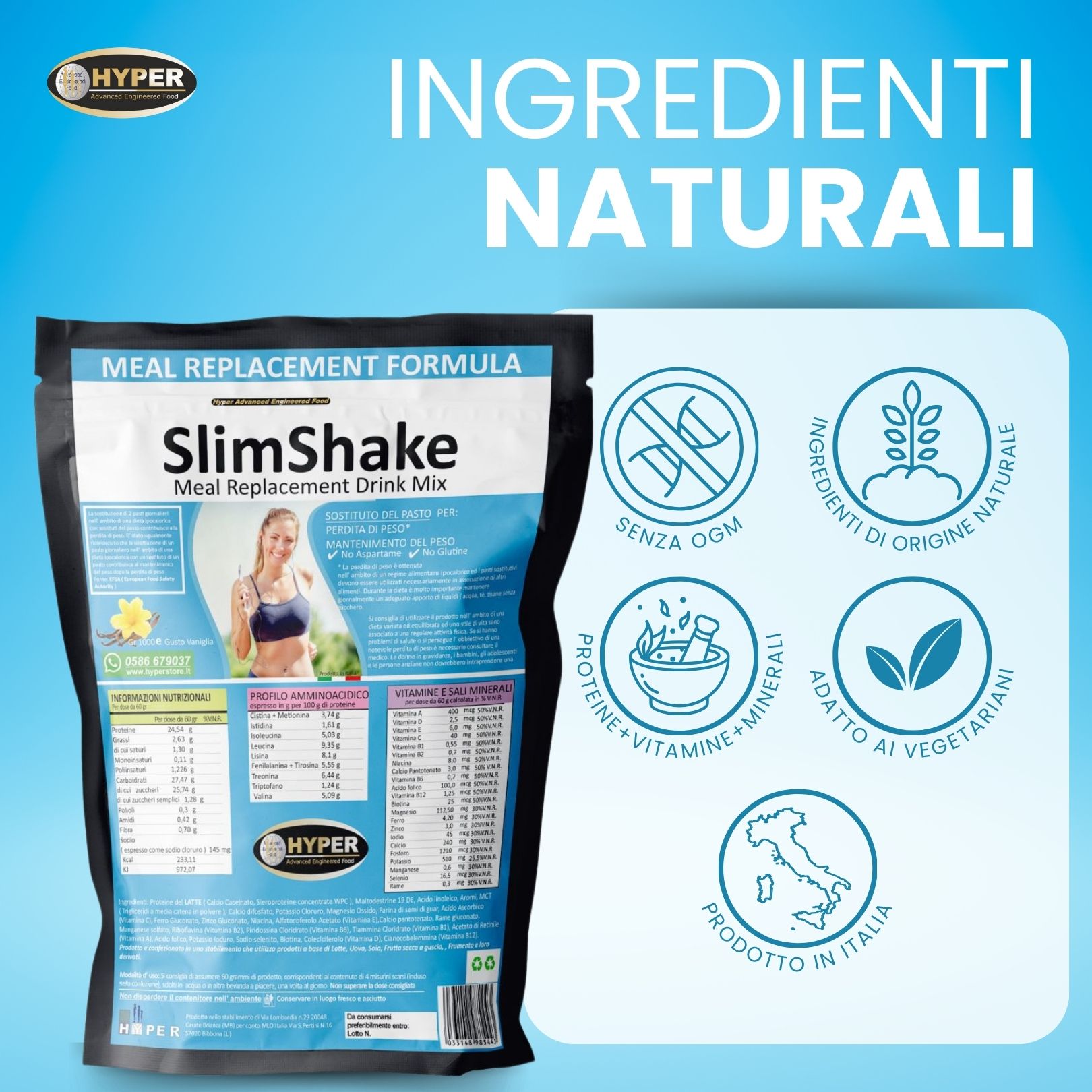 HYPER sostituto di pasto Slim Shake Vaniglia