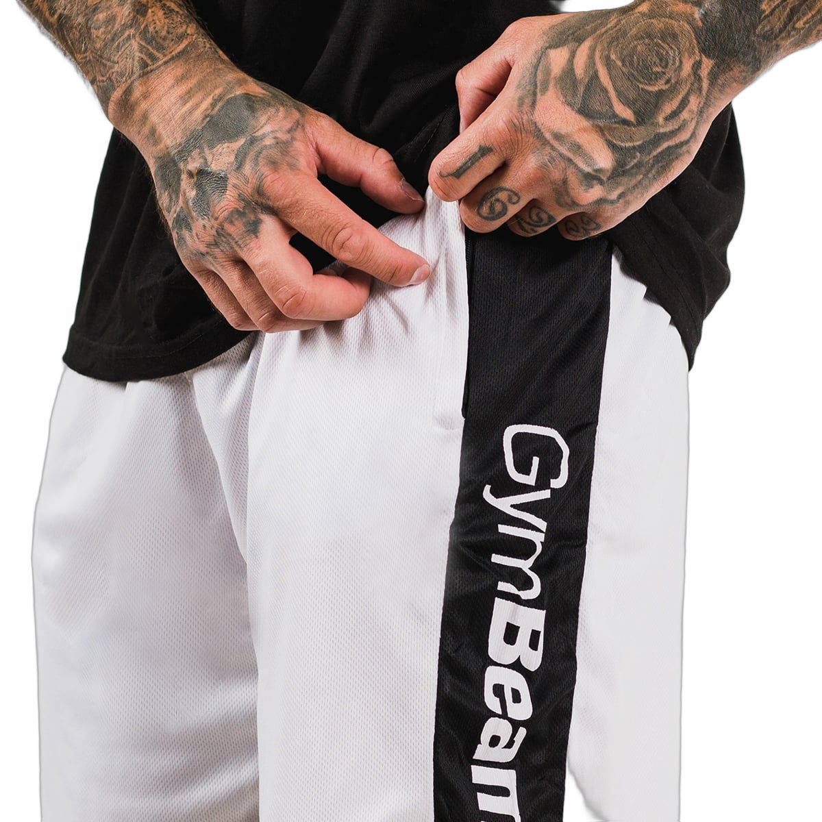 GymBeam Pantaloncini uomo regular Vertical bianco