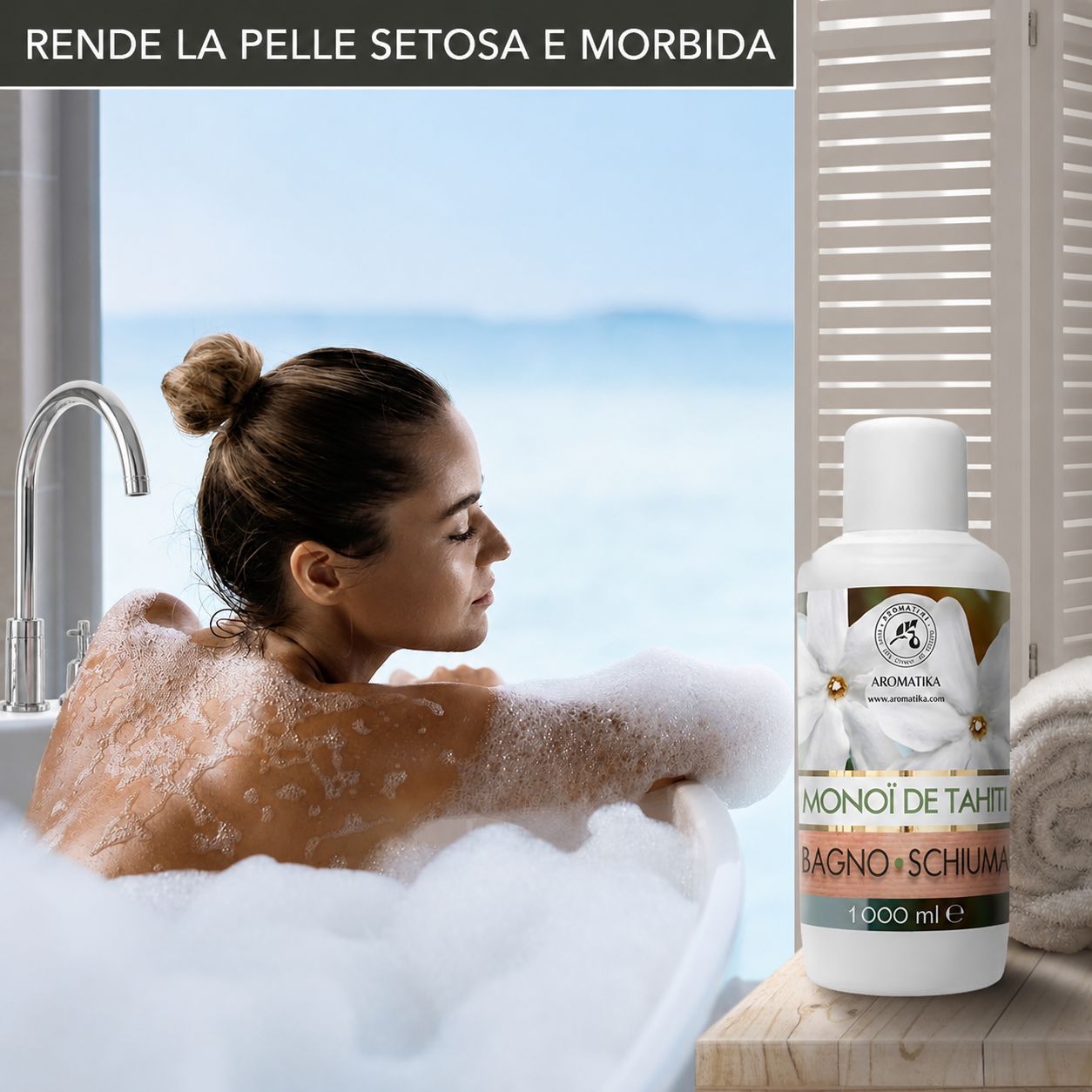 AROMATIKA Schiuma da bagno Monoi de Tahiti