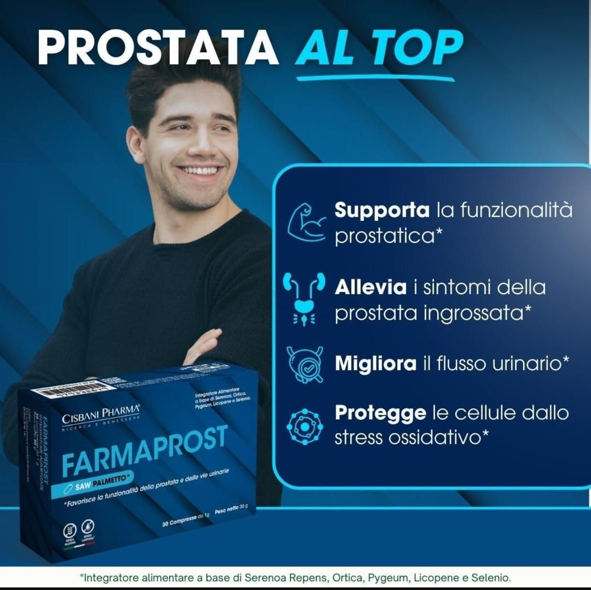 Cisbani Pharma Farmaprost - integratore per funzionalità prostata
