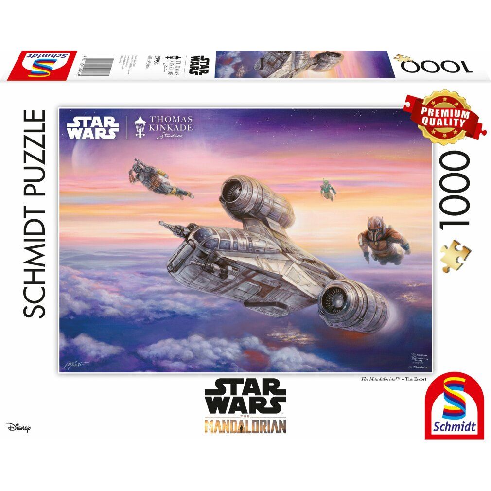 Studi Thomas Kinkade: Star Wars The Mandalorian - La scorta (1000 pezzi)