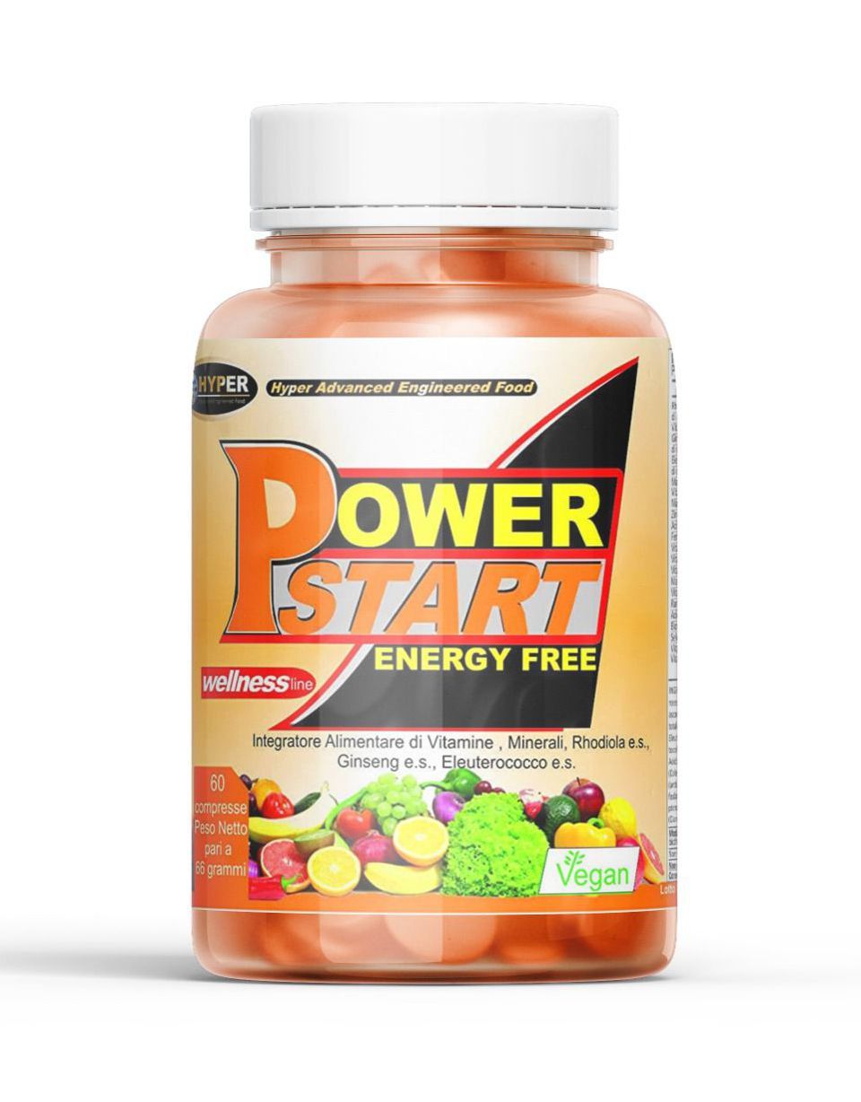 HYPER Power Start Multivitaminico Multiminerale Potenziato con Rhodiola Ginseng  Eleuterococco