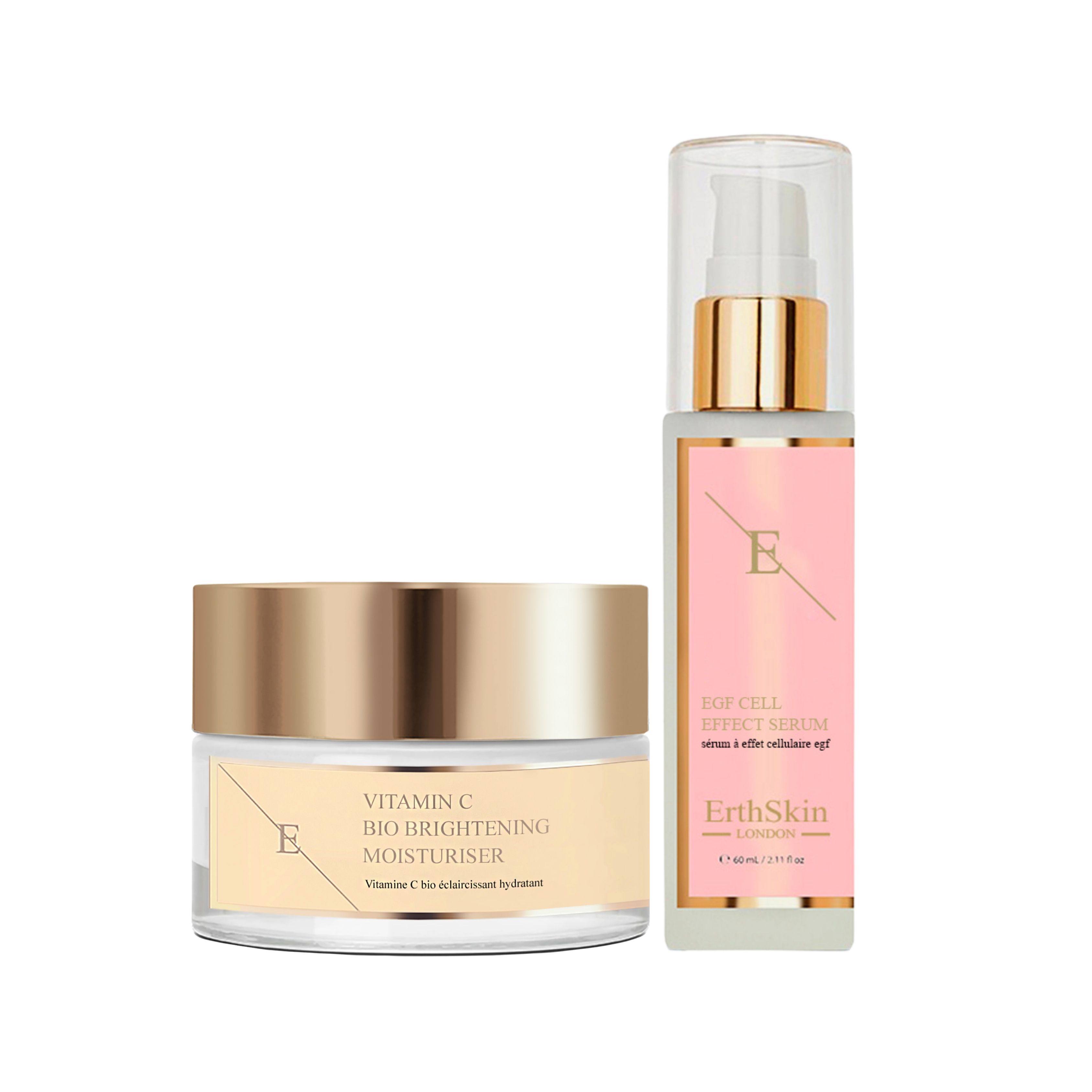 ErthSkin London Bio idratante illuminante alla vitamina C + SIERO EFFETTO CELLULARE EGF