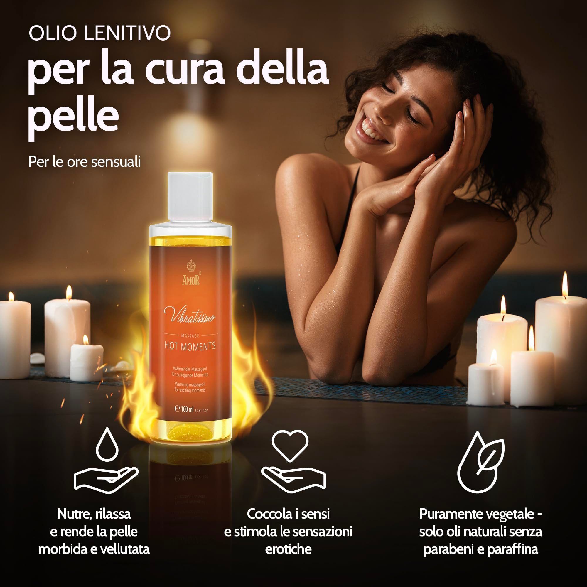 Vibratissimo Olio da Massaggio Hot Moments