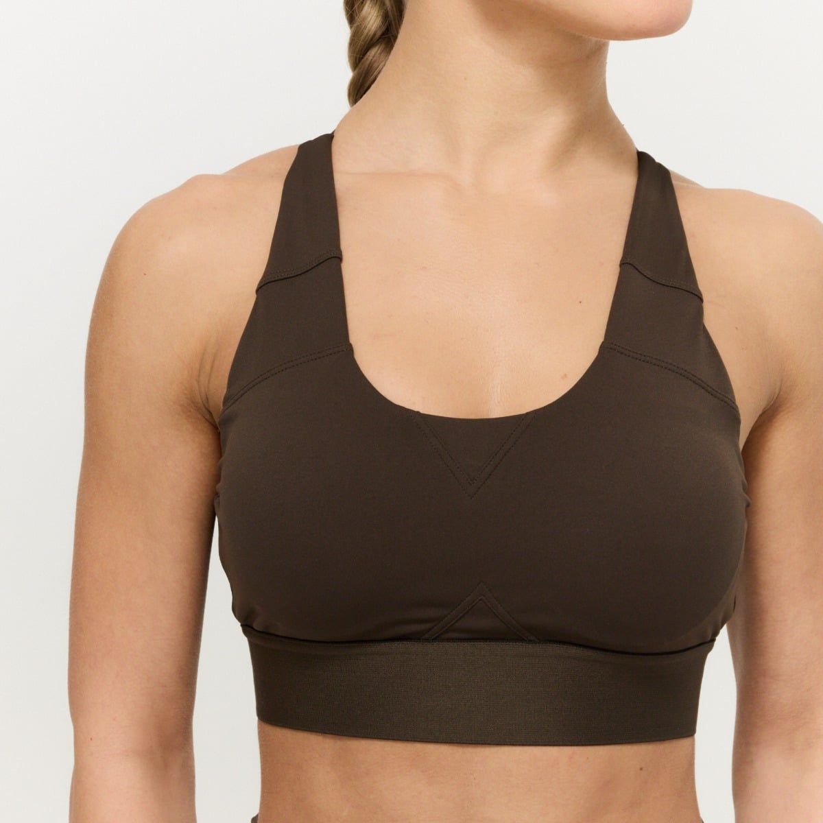 GymBeam Reggiseno sportivo donna Limitless con spalline regolabili Espresso