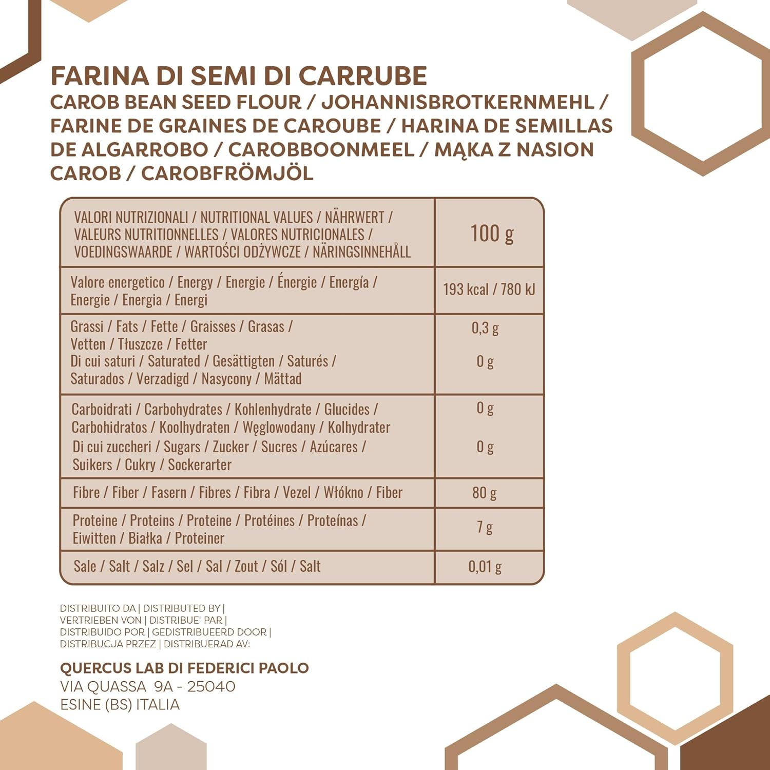 Erbotech Farina di Semi di Carrube