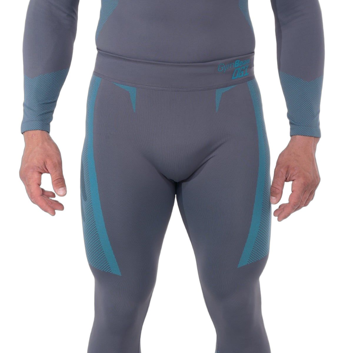 GymBeam Leggings uomo seamless grigi e blu