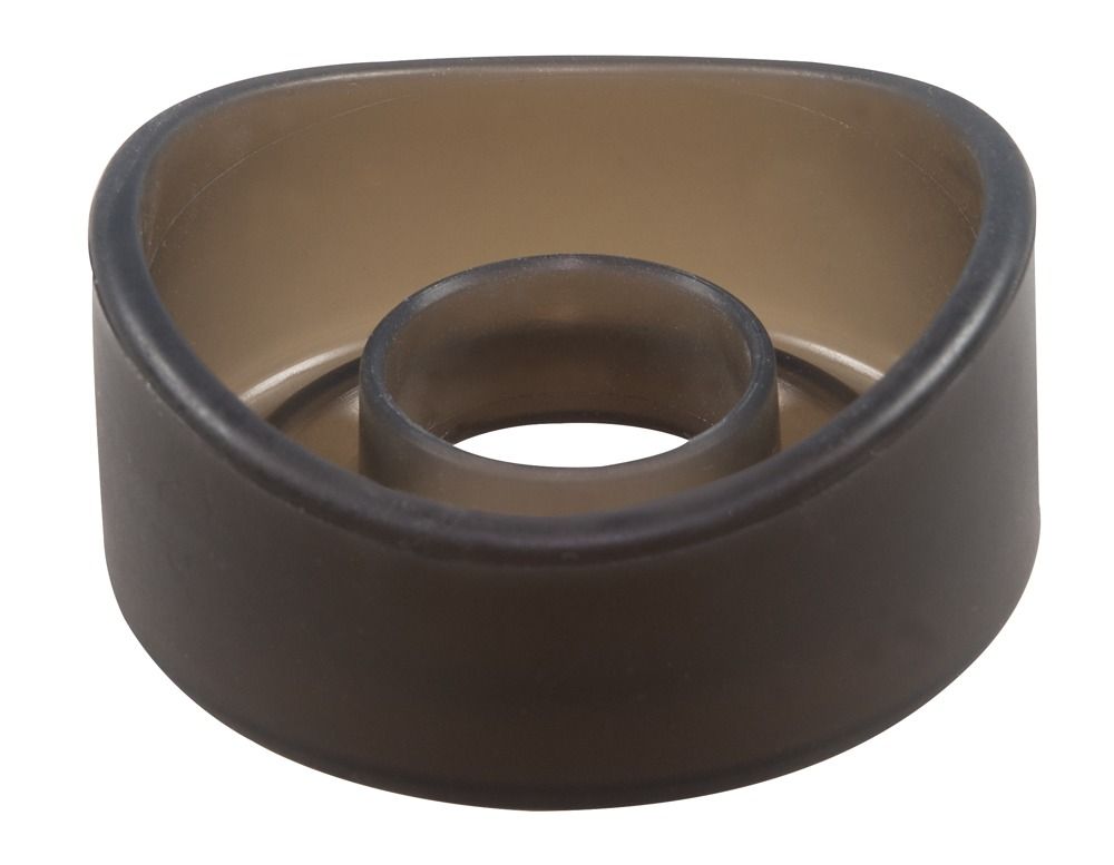 Manicotto di ricambio grigio scuro. Anello con apertura centrale. Forma arrotondata. Materiale siliconico.