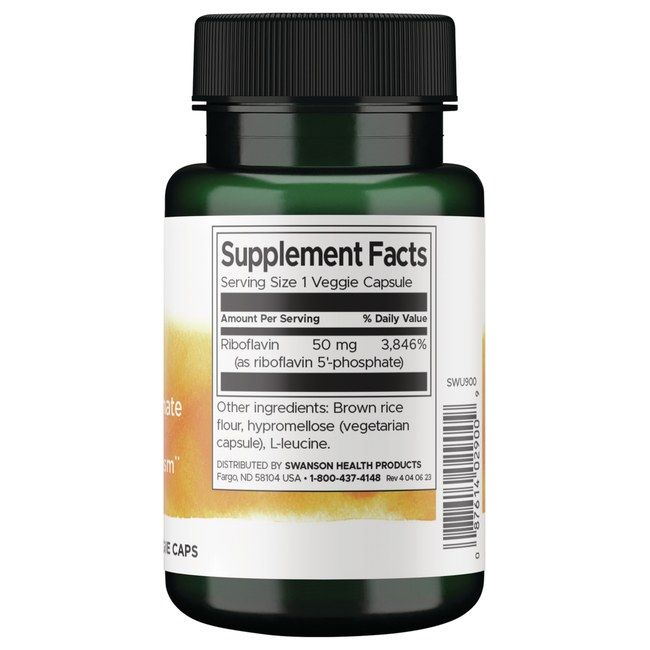 SWANSON R-5-P Riboflavina-5-Fosfato 50 mg