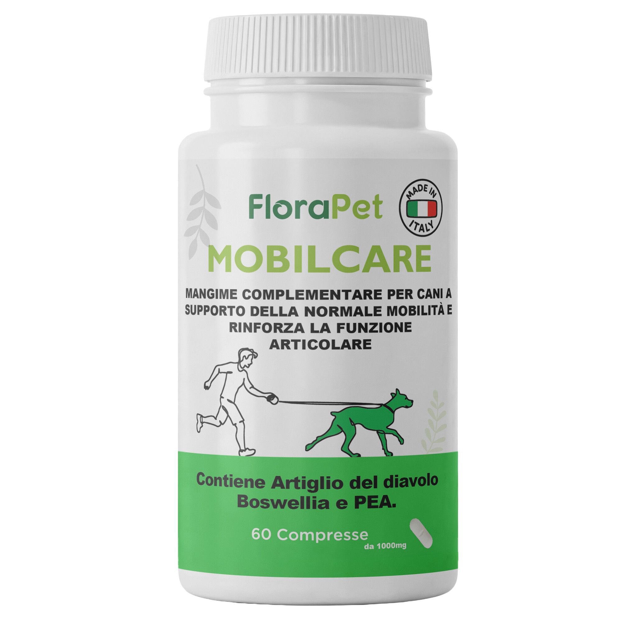 Florapet Mobilcare Mangime Complementare Articolazioni Cane 60 Compresse, Supporta la Mobilità