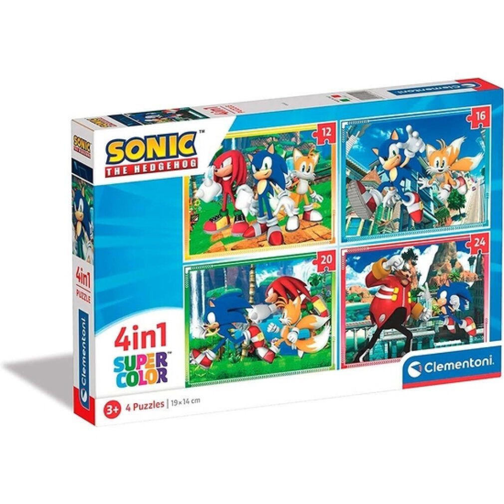 Clementoni Puzzle Sonic, 4in1
